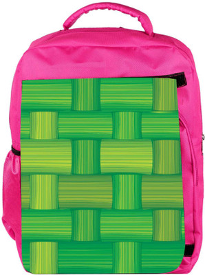 

Snoogg Eco Friendly Canvas Green Bamboo Mat Seamless Vector Texture Backpack Rucksack School Travel Unisex Casual Canvas Bag Bookbag Satchel 5 L Backpack(Pink)