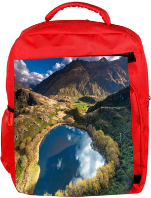 

Snoogg Eco Friendly Canvas Heart Lake Designer Backpack Rucksack School Travel Unisex Casual Canvas Bag Bookbag Satchel 5 L Backpack(Red)