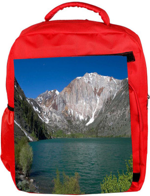 

Snoogg Eco Friendly Canvas Abstract White Mountain Designer Backpack Rucksack School Travel Unisex Casual Canvas Bag Bookbag Satchel 5 L Backpack(Red)