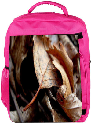 

Snoogg Eco Friendly Canvas Dry Leaves Designer Backpack Rucksack School Travel Unisex Casual Canvas Bag Bookbag Satchel 5 L Backpack(Pink)