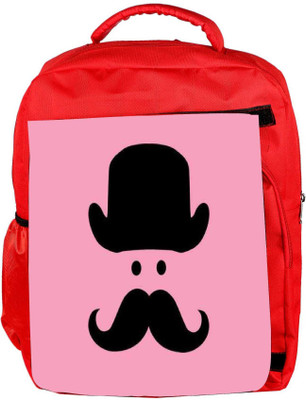 

Snoogg Eco Friendly Canvas Cute Mustache Backpack Rucksack School Travel Unisex Casual Canvas Bag Bookbag Satchel 5 L Backpack(Red)