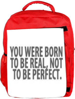 

Snoogg Eco Friendly Canvas Be Real Backpack Rucksack School Travel Unisex Casual Canvas Bag Bookbag Satchel 5 L Backpack(Red)