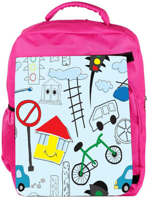 

Snoogg Eco Friendly Canvas Green Cycle Designer Backpack Rucksack School Travel Unisex Casual Canvas Bag Bookbag Satchel 5 L Backpack(Pink)