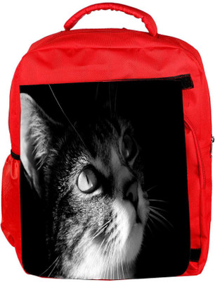

Snoogg Eco Friendly Canvas Cute Kitty Designer Backpack Rucksack School Travel Unisex Casual Canvas Bag Bookbag Satchel 5 L Backpack(Red)