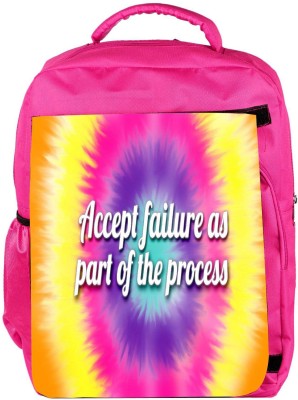 

Snoogg Eco Friendly Canvas Accept Failure Quote Designer Backpack Rucksack School Travel Unisex Casual Canvas Bag Bookbag Satchel 5 L Backpack(Pink)