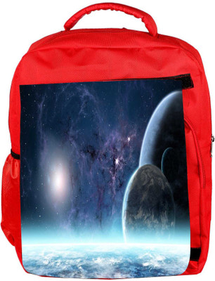 

Snoogg Eco Friendly Canvas Stars In Galaxy Designer Backpack Rucksack School Travel Unisex Casual Canvas Bag Bookbag Satchel 5 L Backpack(Red)