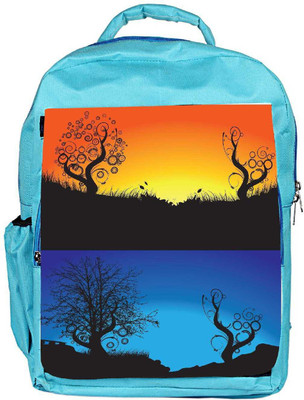 

Snoogg Eco Friendly Canvas Abstract Tree Background Backpack Rucksack School Travel Unisex Casual Canvas Bag Bookbag Satchel 5 L Backpack(Blue)