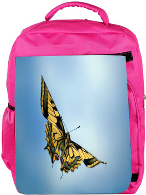 

Snoogg Eco Friendly Canvas Dragon Butterfly Designer Backpack Rucksack School Travel Unisex Casual Canvas Bag Bookbag Satchel 5 L Backpack(Pink)