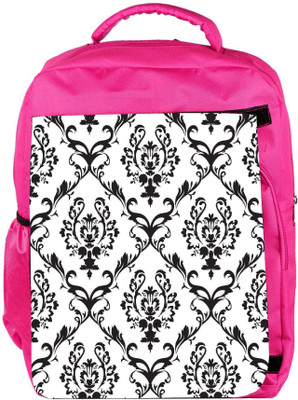 

Snoogg Eco Friendly Canvas Black Pattern Designer Backpack Rucksack School Travel Unisex Casual Canvas Bag Bookbag Satchel 5 L Backpack(Pink)