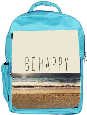 

Snoogg Eco Friendly Canvas Be Happy Backpack Rucksack School Travel Unisex Casual Canvas Bag Bookbag Satchel 5 L Backpack(Blue)