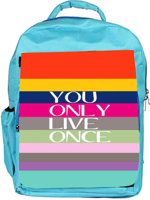 

Snoogg Eco Friendly Canvas Yolo Backpack Rucksack School Travel Unisex Casual Canvas Bag Bookbag Satchel 5 L Backpack(Blue)