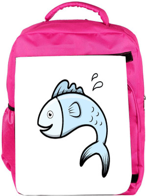 

Snoogg Eco Friendly Canvas Cute Cartoon Fish Vector Backpack Rucksack School Travel Unisex Casual Canvas Bag Bookbag Satchel 5 L Backpack(Pink)