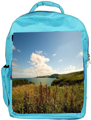

Snoogg Eco Friendly Canvas Sea View Designer Backpack Rucksack School Travel Unisex Casual Canvas Bag Bookbag Satchel 5 L Backpack(Blue)