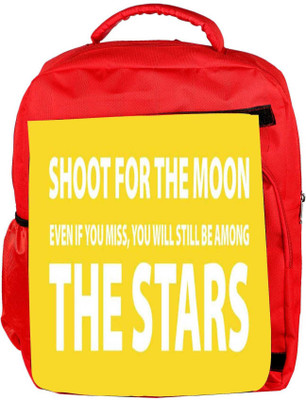 

Snoogg Eco Friendly Canvas Shoot For The Stars 2800 Backpack Rucksack School Travel Unisex Casual Canvas Bag Bookbag Satchel 5 L Backpack(Red)