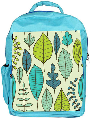 

Snoogg Eco Friendly Canvas Abstract Leaves Designer Backpack Rucksack School Travel Unisex Casual Canvas Bag Bookbag Satchel 5 L Backpack(Blue)
