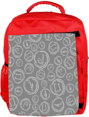

Snoogg Eco Friendly Canvas Grey Music Designer Backpack Rucksack School Travel Unisex Casual Canvas Bag Bookbag Satchel 5 L Backpack(Red)