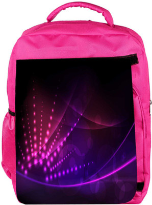 

Snoogg Eco Friendly Canvas Abstract Neon Design Designer Backpack Rucksack School Travel Unisex Casual Canvas Bag Bookbag Satchel 5 L Backpack(Pink)