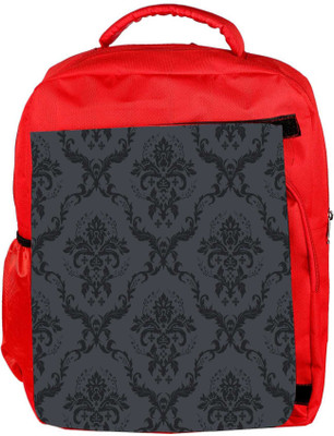 

Snoogg Eco Friendly Canvas Grey And Black Pattern Designer Backpack Rucksack School Travel Unisex Casual Canvas Bag Bookbag Satchel 5 L Backpack(Red)