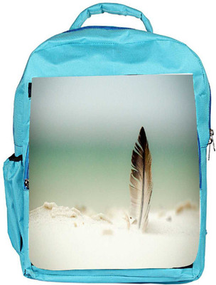 

Snoogg Eco Friendly Canvas Feather In The Sand Designer Backpack Rucksack School Travel Unisex Casual Canvas Bag Bookbag Satchel 5 L Backpack(Blue)