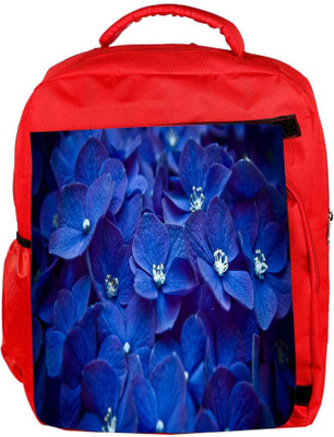 

Snoogg Eco Friendly Canvas Blue Flower Designer Backpack Rucksack School Travel Unisex Casual Canvas Bag Bookbag Satchel 5 L Backpack(Red)
