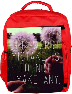 

Snoogg Eco Friendly Canvas Worst Mistake Backpack Rucksack School Travel Unisex Casual Canvas Bag Bookbag Satchel 5 L Backpack(Red)
