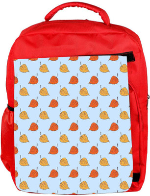 

Snoogg Eco Friendly Canvas Opposite Leaves Blue Designer Backpack Rucksack School Travel Unisex Casual Canvas Bag Bookbag Satchel 5 L Backpack(Red)