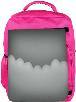 

Snoogg Eco Friendly Canvas Minimalistic Gray Clouds Designer Backpack Rucksack School Travel Unisex Casual Canvas Bag Bookbag Satchel 5 L Backpack(Pink)