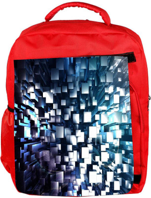 

Snoogg Eco Friendly Canvas Abstract Grey Blocks Designer Backpack Rucksack School Travel Unisex Casual Canvas Bag Bookbag Satchel 5 L Backpack(Red)