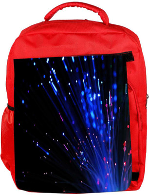 

Snoogg Eco Friendly Canvas Fiber Optics Backpack Rucksack School Travel Unisex Casual Canvas Bag Bookbag Satchel 5 L Backpack(Red)
