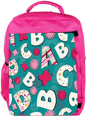 

Snoogg Eco Friendly Canvas Alphabets Butterfly Designer Backpack Rucksack School Travel Unisex Casual Canvas Bag Bookbag Satchel 5 L Backpack(Pink)
