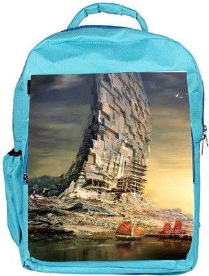 

Snoogg Eco Friendly Canvas Boat Building Designer Backpack Rucksack School Travel Unisex Casual Canvas Bag Bookbag Satchel 5 L Backpack(Blue)