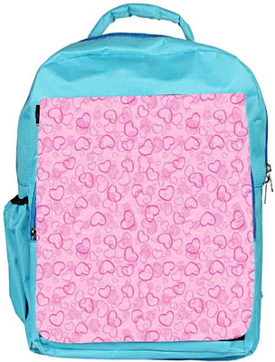 

Snoogg Eco Friendly Canvas Pink Hearts Designer Backpack Rucksack School Travel Unisex Casual Canvas Bag Bookbag Satchel 5 L Backpack(Blue)