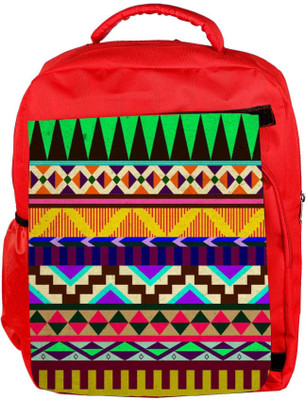 

Snoogg Eco Friendly Canvas Aztec Big Flow Backpack Rucksack School Travel Unisex Casual Canvas Bag Bookbag Satchel 5 L Backpack(Red)