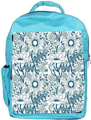 

Snoogg Eco Friendly Canvas Seamless Texture With Flowers And Butterflies Endless Floral Pattern Backpack Rucksack School Travel Unisex Casual Canvas Bag Bookbag Satchel 5 L Backpack(Blue)