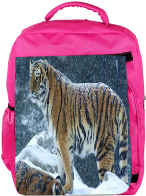 

Snoogg Eco Friendly Canvas Snow Tiger Designer Backpack Rucksack School Travel Unisex Casual Canvas Bag Bookbag Satchel 5 L Backpack(Pink)