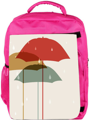 

Snoogg Eco Friendly Canvas Abstract Rainy Season Background Backpack Rucksack School Travel Unisex Casual Canvas Bag Bookbag Satchel 5 L Backpack(Pink)