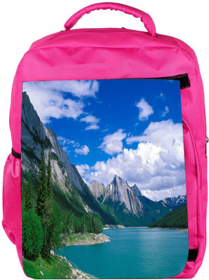 

Snoogg Eco Friendly Canvas Light Blue Water River Designer Backpack Rucksack School Travel Unisex Casual Canvas Bag Bookbag Satchel 5 L Backpack(Pink)