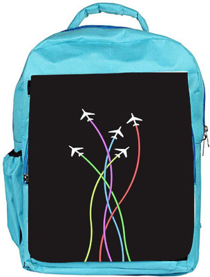 

Snoogg Eco Friendly Canvas Airplane Minimal Flying 2399 Backpack Rucksack School Travel Unisex Casual Canvas Bag Bookbag Satchel 5 L Backpack(Blue)