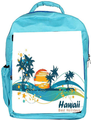 

Snoogg Eco Friendly Canvas Summer Illustration Backpack Rucksack School Travel Unisex Casual Canvas Bag Bookbag Satchel 5 L Backpack(Blue)