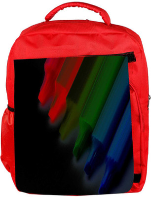 

Snoogg Eco Friendly Canvas Colorful Crayons Designer Backpack Rucksack School Travel Unisex Casual Canvas Bag Bookbag Satchel 5 L Backpack(Red)