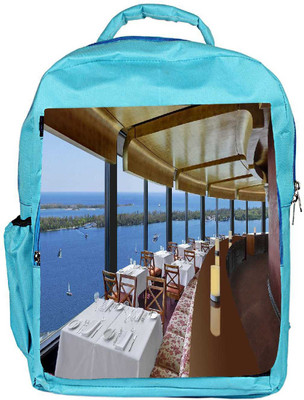 

Snoogg Eco Friendly Canvas Restaurent Designer Backpack Rucksack School Travel Unisex Casual Canvas Bag Bookbag Satchel 5 L Backpack(Blue)