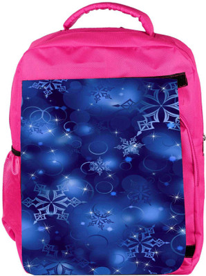 

Snoogg Eco Friendly Canvas Snowflakes 2699 Backpack Rucksack School Travel Unisex Casual Canvas Bag Bookbag Satchel 5 L Backpack(Pink)