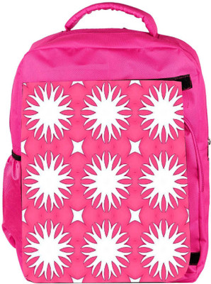 

Snoogg Eco Friendly Canvas White Floral Pink Designer Backpack Rucksack School Travel Unisex Casual Canvas Bag Bookbag Satchel 5 L Backpack(Pink)