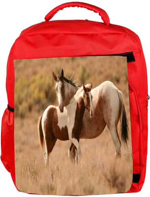 

Snoogg Eco Friendly Canvas Colorful Abstract Horse Designer Backpack Rucksack School Travel Unisex Casual Canvas Bag Bookbag Satchel 5 L Backpack(Red)