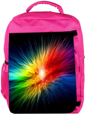 

Snoogg Eco Friendly Canvas Supernova Rainbow Explosion Designer Backpack Rucksack School Travel Unisex Casual Canvas Bag Bookbag Satchel 5 L Backpack(Pink)