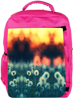 

Snoogg Eco Friendly Canvas Dandelions At Sunset Backpack Rucksack School Travel Unisex Casual Canvas Bag Bookbag Satchel 5 L Backpack(Pink)