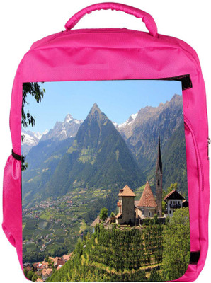 

Snoogg Eco Friendly Canvas Garden House Designer Backpack Rucksack School Travel Unisex Casual Canvas Bag Bookbag Satchel 5 L Backpack(Pink)