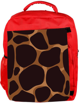 

Snoogg Eco Friendly Canvas Giraffe Pattern Designer Backpack Rucksack School Travel Unisex Casual Canvas Bag Bookbag Satchel 5 L Backpack(Red)
