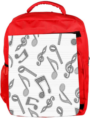 

Snoogg Eco Friendly Canvas Multicolor Music Designer Backpack Rucksack School Travel Unisex Casual Canvas Bag Bookbag Satchel 5 L Backpack(Red)