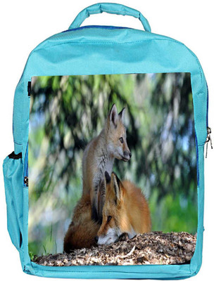 

Snoogg Eco Friendly Canvas Family Fox Designer Backpack Rucksack School Travel Unisex Casual Canvas Bag Bookbag Satchel 5 L Backpack(Blue)